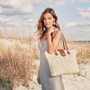 Patricia Nash Manarola Straw Tote Bag Purse NEW